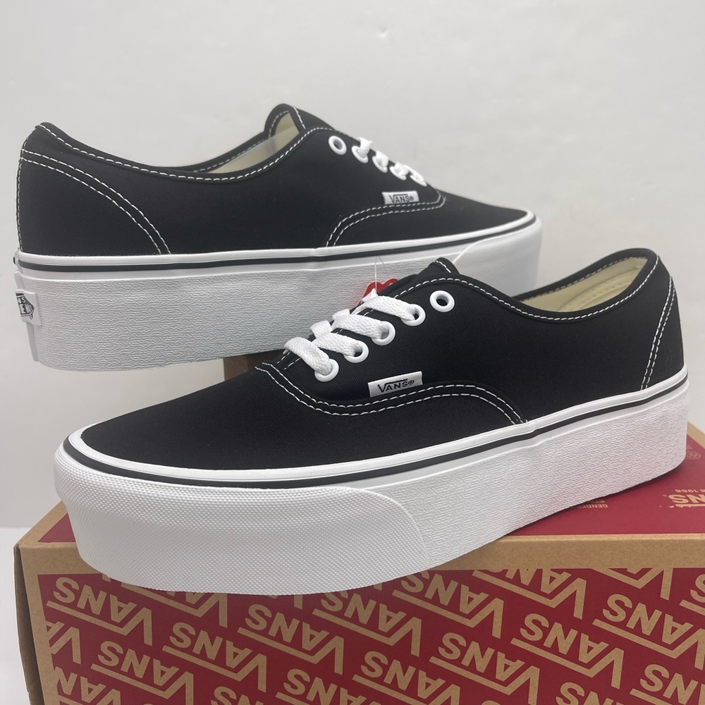 Vans WMNS Authentic Stac
Canvas Black/True White Platform Sneakers 
VN0A5KXXBMX - Picture 2 of 16